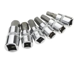 Ninth World 13PCS Allen Key Ratchet Wrench 1/4"3/8"1/2 "Drive Chrome Vanadium Mirror Polished Sockets CRV Steel Bits Garage Tool