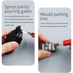 DSPIAE AT-TSA/B Broad Edge Broach With Aluminum Alloy Handle For Model Making Gundam Hobby DIY Tool