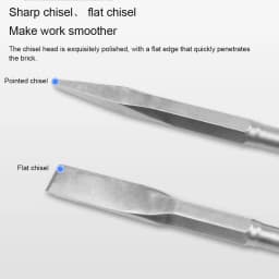 Electric Hammer Impact Drill Round/Hexagonal/Five Pit/65A Shank Tip/Flat Chisel Electric Hammer Chisel Extended Slotting Pick