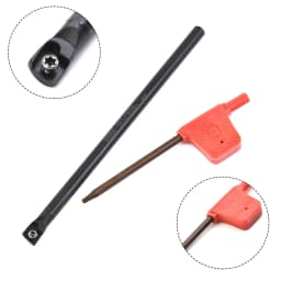 6/7/8/10mm SCLCR06 Shank Lathe Turning Tools Holders Boring Bar Tools Lathe Cutter Metal Turning Rods Holders 10pcs Inserts