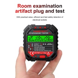 HT106 HT107 Socket Tester Pro Voltage Test Digital Outlet Socket Detect US/UK/EU Plug Ground Zero Line Plug Polarity Phase Check