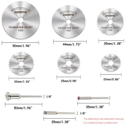 Mini Circular Saw Blade Set Sanding Grinding Wheel Cutting Disc for Dremel Accessories Metal Cutting Rotary Tools