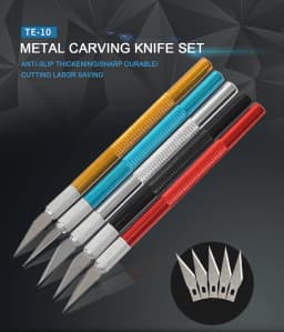 Metal Carving Scalpel Knife Tools Kit Anti-Slip Blades Engraving Craft Craft Knives Mobile Phone PCB DIY Hobby Repair Hand Tools