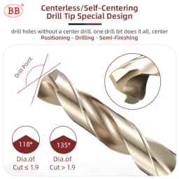 BB Drill Bit CNC HSS-PM Cobalt Drilling Tool Powder Metallurgy Superalloy High Performance for Metal Steel SUS Stainless Steel