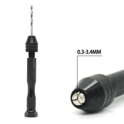Mini Micro Aluminum Hand Drill With Keyless Chuck HSS Steel Twist Drill Bit Woodworking Drilling Rotary Tools Hand Drill Manual