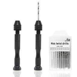 Mini Micro Aluminum Hand Drill With Keyless Chuck HSS Steel Twist Drill Bit Woodworking Drilling Rotary Tools Hand Drill Manual