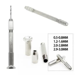 Mini Micro Aluminum Hand Drill With Keyless Chuck HSS Steel Twist Drill Bit Woodworking Drilling Rotary Tools Hand Drill Manual
