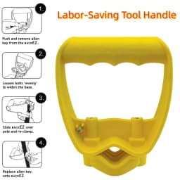 Shovel or Rake Labor-Saving Handle Attachment Shovel Work with Garden Shovels Rakes, D Grip Ergonomic Handle Replacement
