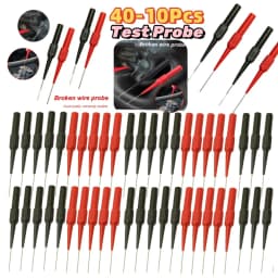 40-10Pcs Diagnostic Tools Multimeter Test Lead Extention Back Piercing Needle Tip Probes Autotools Automotive Kit Machine 0.7MM