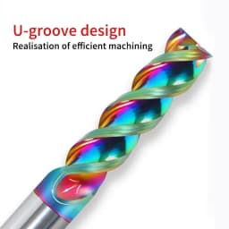 U Slot Carbide Endmill HRC65 3 Flute DLC Coating Tungsten Steen Milling Cutter 4mm 6mm 8mm 10mm 12mm CNC Tools for Aluminum