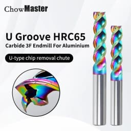 U Slot Carbide Endmill HRC65 3 Flute DLC Coating Tungsten Steen Milling Cutter 4mm 6mm 8mm 10mm 12mm CNC Tools for Aluminum