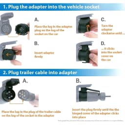 13 Pin to 7 Pin Trailer Adaptor Caravan Truck Towbar Car Towing Plug Adapter 12V Waterproof Electric Socket Converter Connector