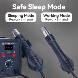 Silverflo 858D-II Hot Air Rework Station 700W Heat Gun Station With Temp.Calibration Mode for BGA PCB IC Phone Repair 220V