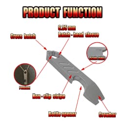 Multi-functional Mini Stainless Steel Crowbar Bottle Opener Scale Hexagonal Wrench EDC Outdoor Tool Camping Equipment