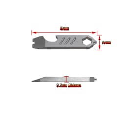Multi-functional Mini Stainless Steel Crowbar Bottle Opener Scale Hexagonal Wrench EDC Outdoor Tool Camping Equipment