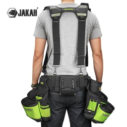 Jakah Tool Belt, Tool Rig, Durable, Premium Tool Belt Organizer Tool Bag with Adjustable Waist Strap Hammer Holder HL047