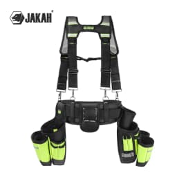 Jakah Tool Belt, Tool Rig, Durable, Premium Tool Belt Organizer Tool Bag with Adjustable Waist Strap Hammer Holder HL047