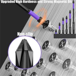 5/12 Pcs Magnetic Screwdriver Bits Non-slip Shockproof Phillips Impact Bits Hex Shank Alloy Steel Bits Suitable for Power Tools