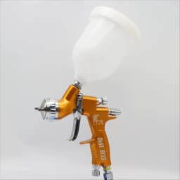 Tpaitlss Car Spray Gun GTl Pro Painting Gun TE20/T110 1.3mm/1.8mm Nozzle Glod with Mixing 600ml Cup Water Based Air Spray Gun