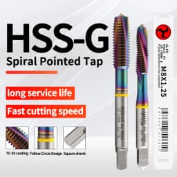 BOSS TAPS HSS-G JIS Standard Spiral Pointed Tap M2 M2.5 M3 M4 M5 M6 M7 M8 M10 M12 Machine Screw Thread Taps For Stainless Steel