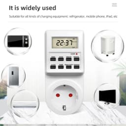Digital Electronic Timer Switch Socket Kitchen Timer Outlet 24 Hour Programmable Timing Socket EU UK AU US BR FR IT TH Plug