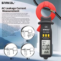 SNAKOLSK2060 Professional Leakage Current Test Digital Clamp Meter 20mA~60A Leakage Detection Precision Current 0.01A Auto Range