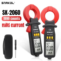 SNAKOLSK2060 Professional Leakage Current Test Digital Clamp Meter 20mA~60A Leakage Detection Precision Current 0.01A Auto Range