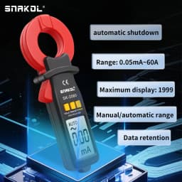 SNAKOLSK2060 Professional Leakage Current Test Digital Clamp Meter 20mA~60A Leakage Detection Precision Current 0.01A Auto Range