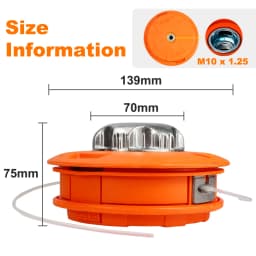 CMCP M10 Aluminum Nylon Brush Mower Bump Spool Grass Trimmer 2 Lines Cutter Head Thread Line String Saw Power Brush Cutter