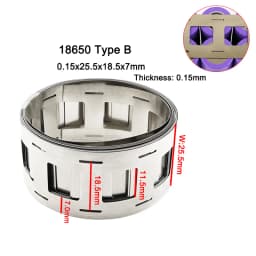10M 2P 18650/21700 Nickel Plated Strips 0.15x27mm Spacing 20.2mm used for Batteries Spot Welding DIY Battery Pack