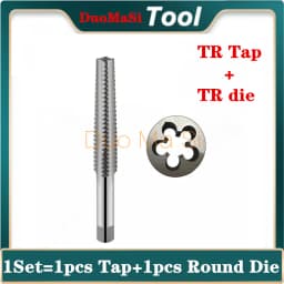 2PCS HSS Right Left hand Trapezoidal thread tap and Die set TR8 TR10 TR12 TR14 TR16 TR18 TR20 Metric screw taps dies T8 T10 T12