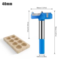 16-50mm Hinge Boring Forstner Drill Bit Hole Saw Cutter Tungsten Carbide Woodworking Drill Bits Set for Wood Plastic Plywood