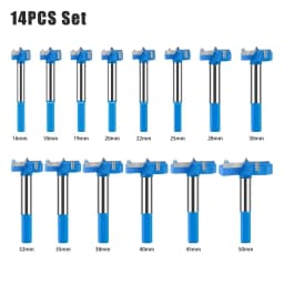 16-50mm Hinge Boring Forstner Drill Bit Hole Saw Cutter Tungsten Carbide Woodworking Drill Bits Set for Wood Plastic Plywood