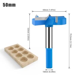 16-50mm Hinge Boring Forstner Drill Bit Hole Saw Cutter Tungsten Carbide Woodworking Drill Bits Set for Wood Plastic Plywood