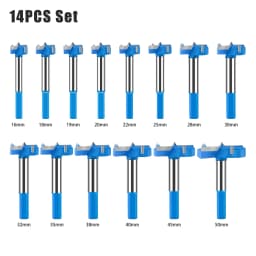 16-50mm Hinge Boring Forstner Drill Bit Hole Saw Cutter Tungsten Carbide Woodworking Drill Bits Set for Wood Plastic Plywood