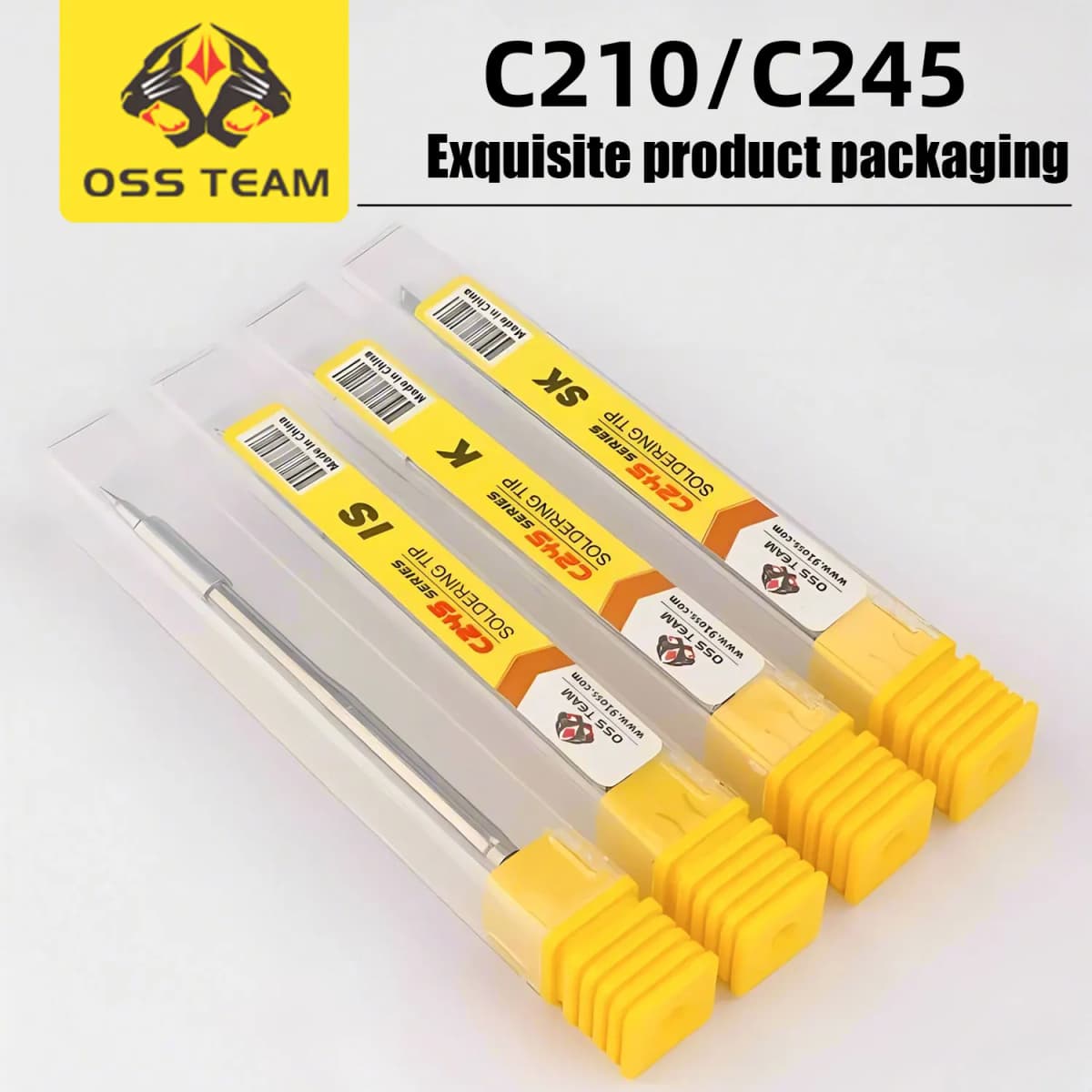 OSS TEAM C210 C245 C115 Tip for Soldering Iron Replacement Press-on Tips Welding Equipment Tool Cautin Sting for T210 T245 T80P