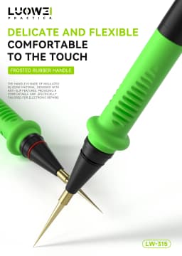 LUOWEI 1000V 20A Superfine Multimeter Test Leads Probes Silicone Test Pen Wire With Replaceable Gold-Plated Multimeter Probes