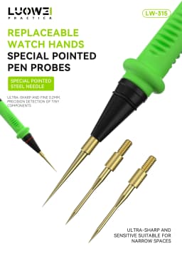 LUOWEI 1000V 20A Superfine Multimeter Test Leads Probes Silicone Test Pen Wire With Replaceable Gold-Plated Multimeter Probes