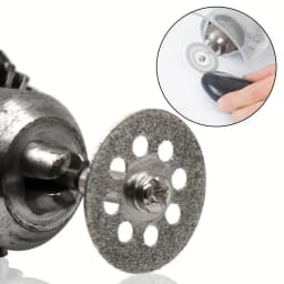 10 Pieces 16-30mm Mini Sharp Hole and No Hole Diamond Cutting Rotary Tool Cutting Disc DIY Tool Accessories with 2 Rods