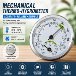 Mini Stainless Steel Thermometer Hygrometer Street Thermometers Thermo-hygrometer Measuring Instruments Tool for Home Supply