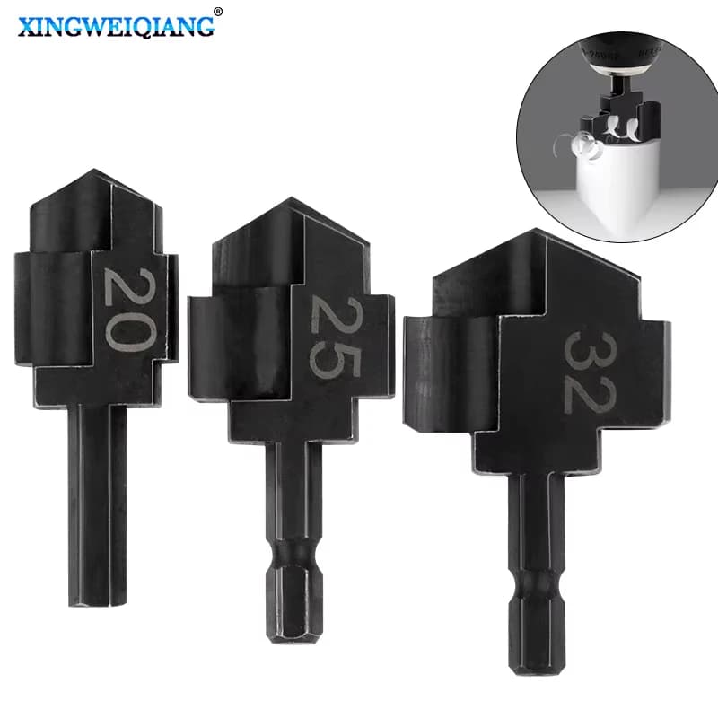 PPR Lifting Flat Drill Hexagonal 20/25/32 Step Drill for Repairing Internal Leakage and Connecting Water Pipe Tool