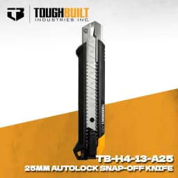 TOUGHBUILT Utility Knife TB-H4-13-A25 25MM AutoLock Snap-off Knife Toughbuilt Multifunctional Cutting Hand Tools