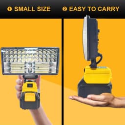 20V MAX LED Work Light For Dewalt 18V Battery Portable Flood Light 5400LM Cordless Job Site Lamp Outdoor Emergency Fishing Tool