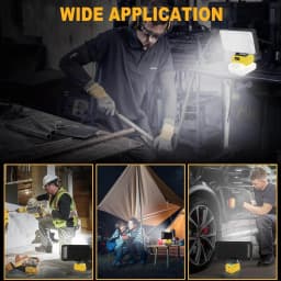 20V MAX LED Work Light For Dewalt 18V Battery Portable Flood Light 5400LM Cordless Job Site Lamp Outdoor Emergency Fishing Tool