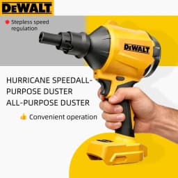 Dewalt Brushless 20V Cordless Air Blower: Multifunction Inflator & Dust Removal Gun with Nozzle(Tool Only)