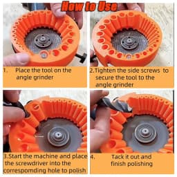 1 drill grinding and polishing auxiliary tool, 25-hole thickened 115/125 angle grinder accessories, drill refurbishment tool