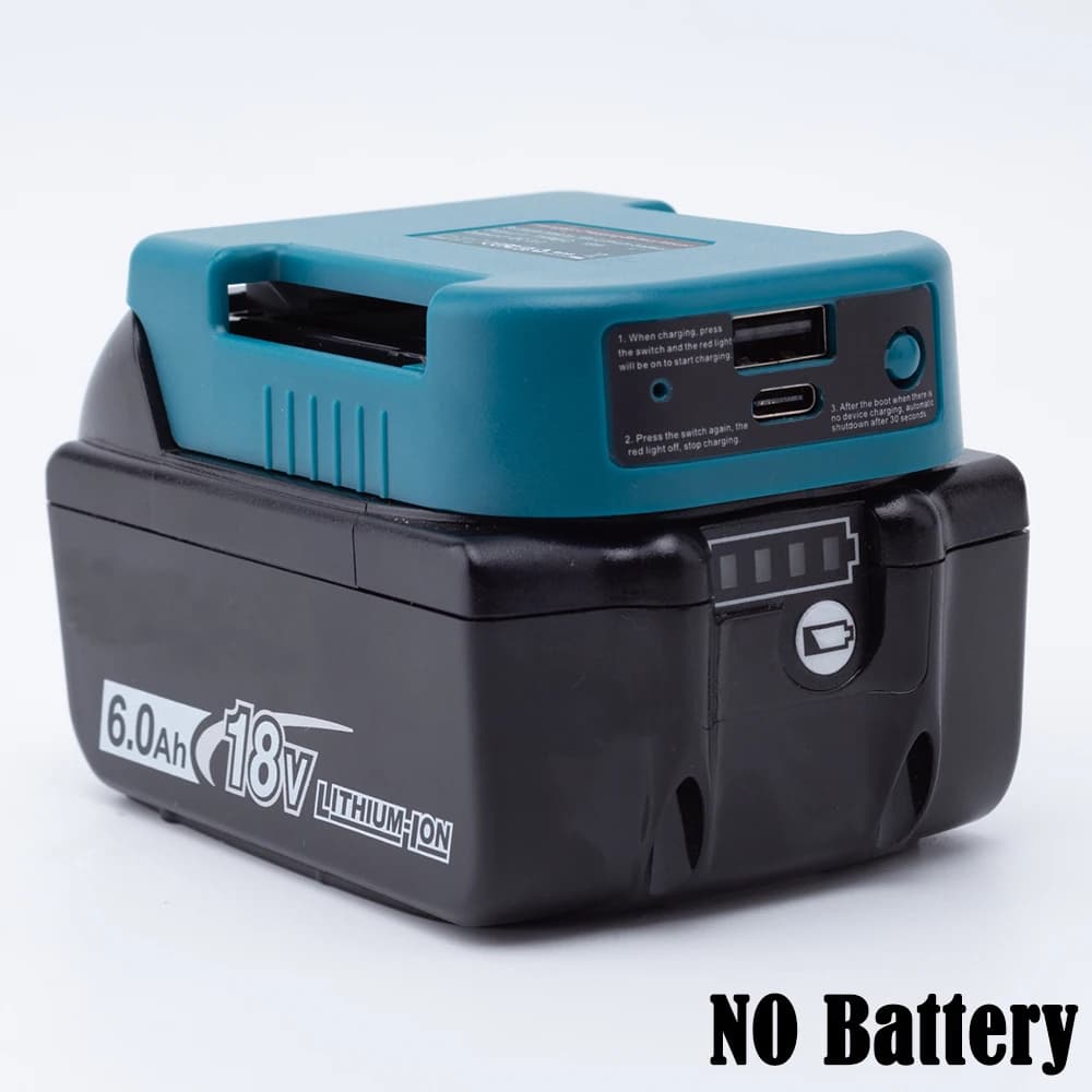 NEW For Makita 18V With USB With Type-C Battery Holder For Makita 18V Battery BL1840 BL1850 BL1860 Charger Adapter Fast Charging