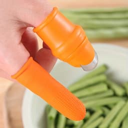 6pcs Garden Silicone Thumb Knife With Anti-Cut Finger Cot Kit, Gardening Pruning Tools For Harvesting Fruits And Vegetables
