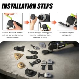 10-42Pcs Oscillating Saw Blades Set Universal Closed-Back Multitool Blades for Wood Plastic Metal Fits Most Oscillating Tools