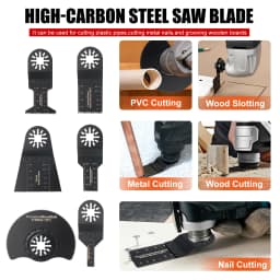 10-42Pcs Oscillating Saw Blades Set Universal Closed-Back Multitool Blades for Wood Plastic Metal Fits Most Oscillating Tools